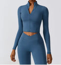 Long Sleeve Yoga Wear Coat with Zipper